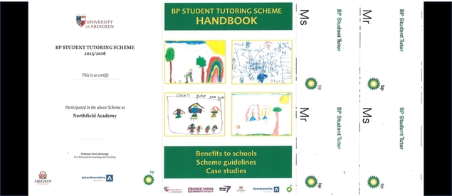 Key documents on the BP sponsored student tutoring scheme in Aberdeenshire
